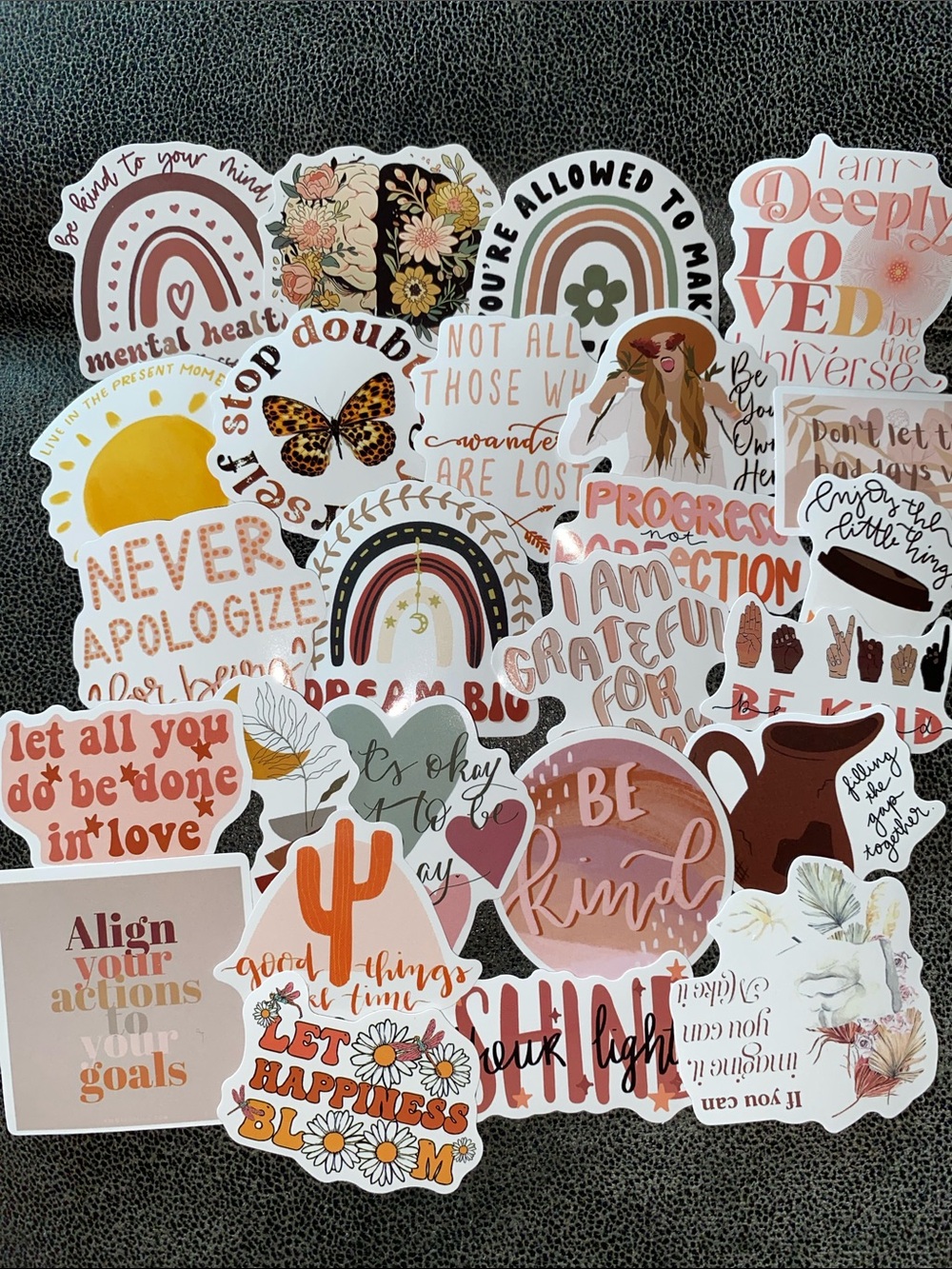 ๐ค 25 Inspirational Sticker Bundle - Earth Tone Sticker Collection - Picture 1 of 1